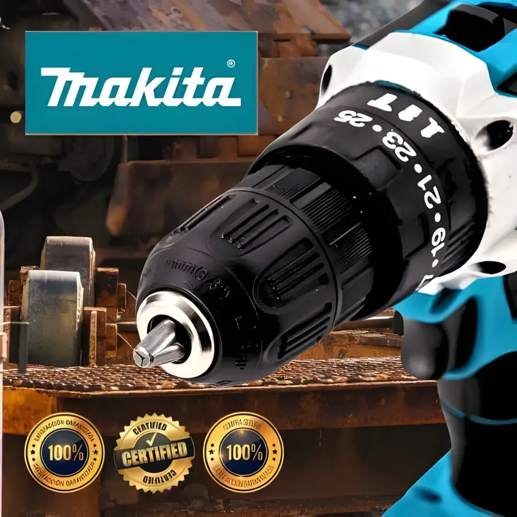 Taladro inalámbrico percutor + Maletin con 24 Accesorios + 2 Baterias 40 V