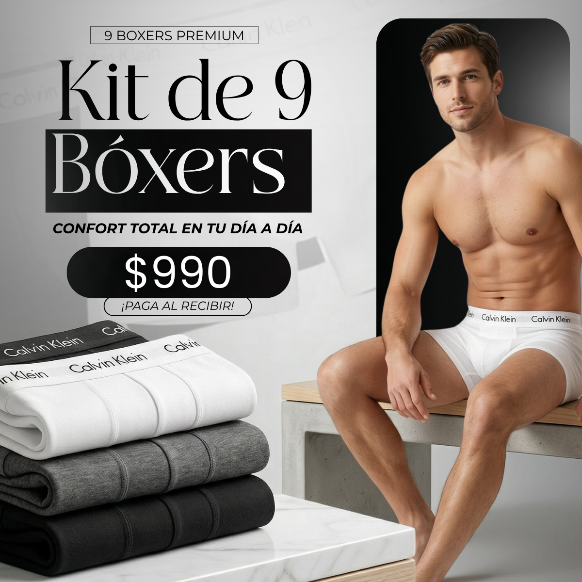 Kit de boxers CK - Promoción Relámpago